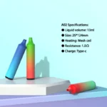 13ml Rechargeable Vape Pen (A02) - 1.0Ω Mesh Coil | Vape OEM Factory - Image 2