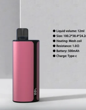 A15 12ml disposable vape featuring smart digital display for battery and liquid monitoring. GG-Vape OEM factory.