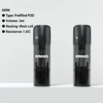 AD06 2ml refillable pod kit featuring mesh coil technology. TPD compliant vape hardware manufactured by GG-Vape for OEM clients.