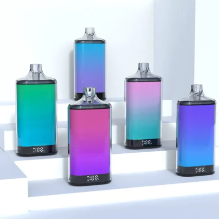 Ergonomic 15ml rechargeable vape box with 500mAh battery and Type-C port. Manufactured by Dongguan OEM facility.