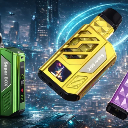 BN13 12ml Custom-Logo Pod-Replacement Vape (OEM) Render: Packaging design for a 5,000-puff model targeting non-TPD markets, featuring a digital display screen.