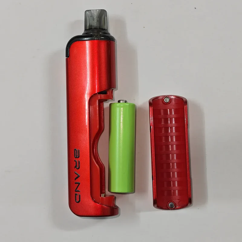 B11 pod system with the magnetic side cover open and the 800mAh battery removed