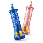 BN83 25ml hookah style disposable vape in blue and pink, white background